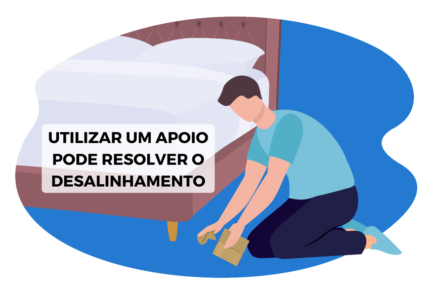usar um apoio debaixo da cama